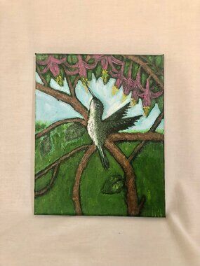 Hummingbird Acrylic Painting